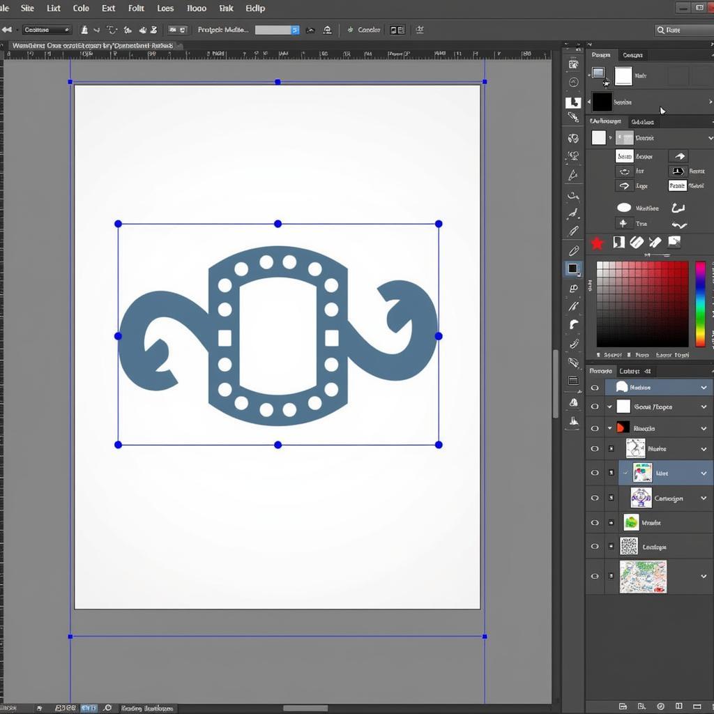 Giao diện Adobe Illustrator thiết kế logo