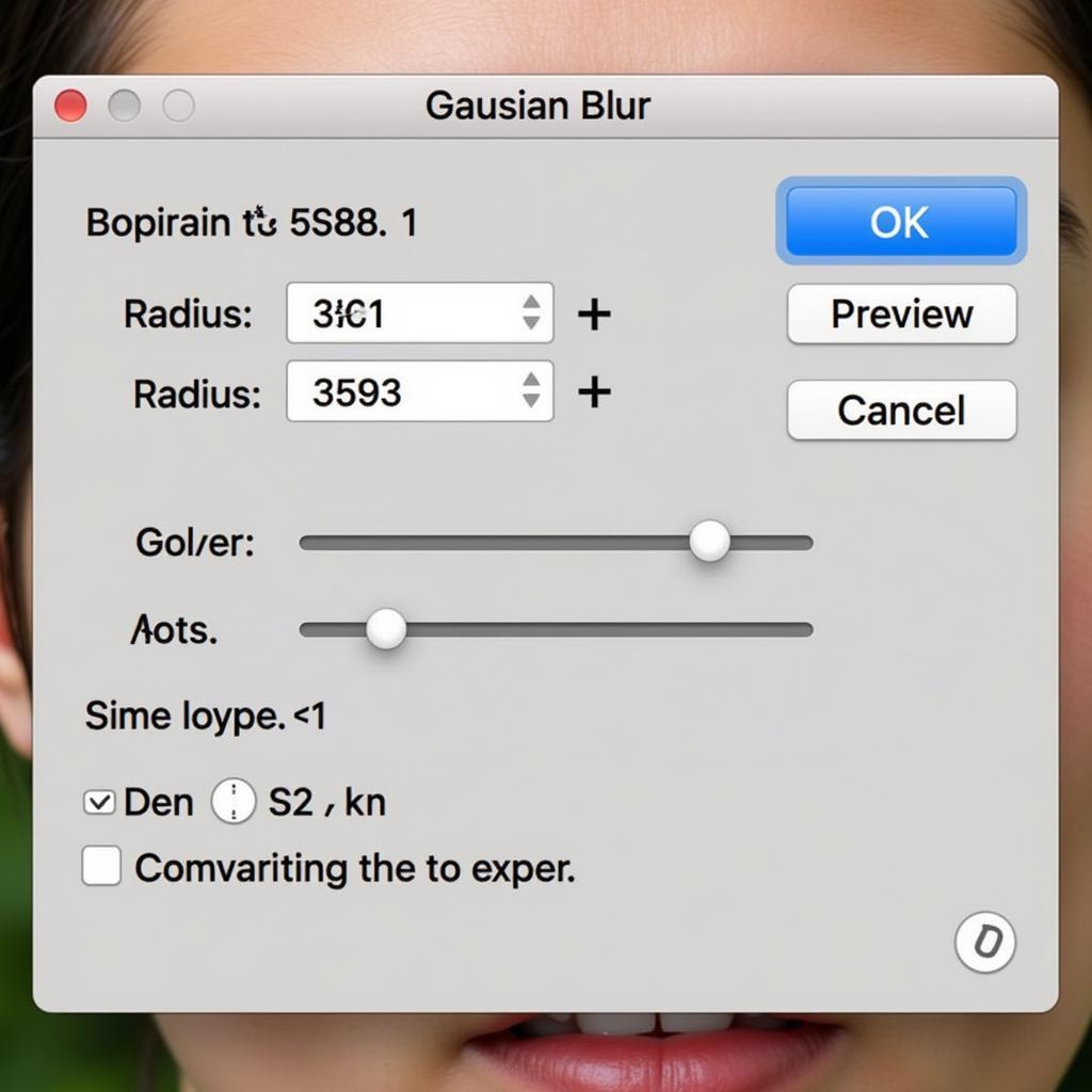 Áp dụng Gaussian Blur