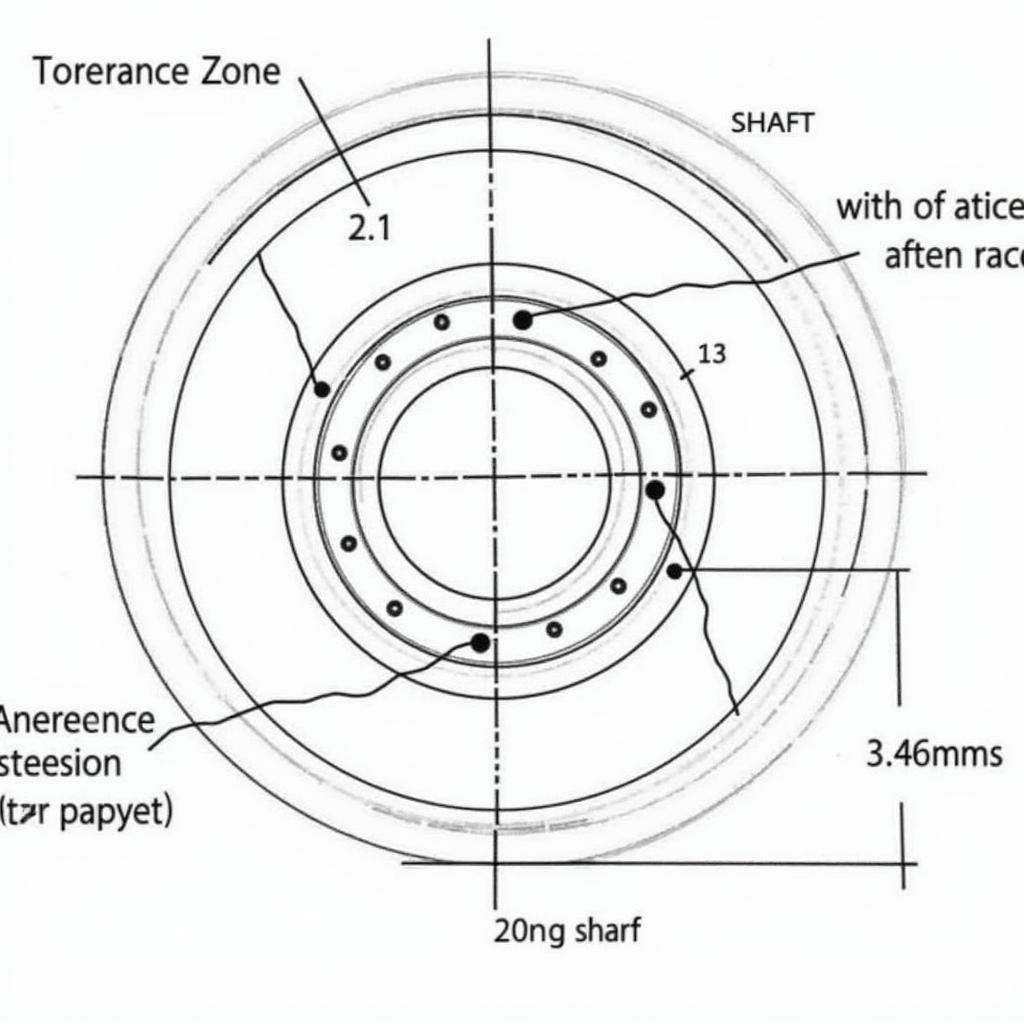 Bản vẽ 2D chi tiết dung sai ổ bi