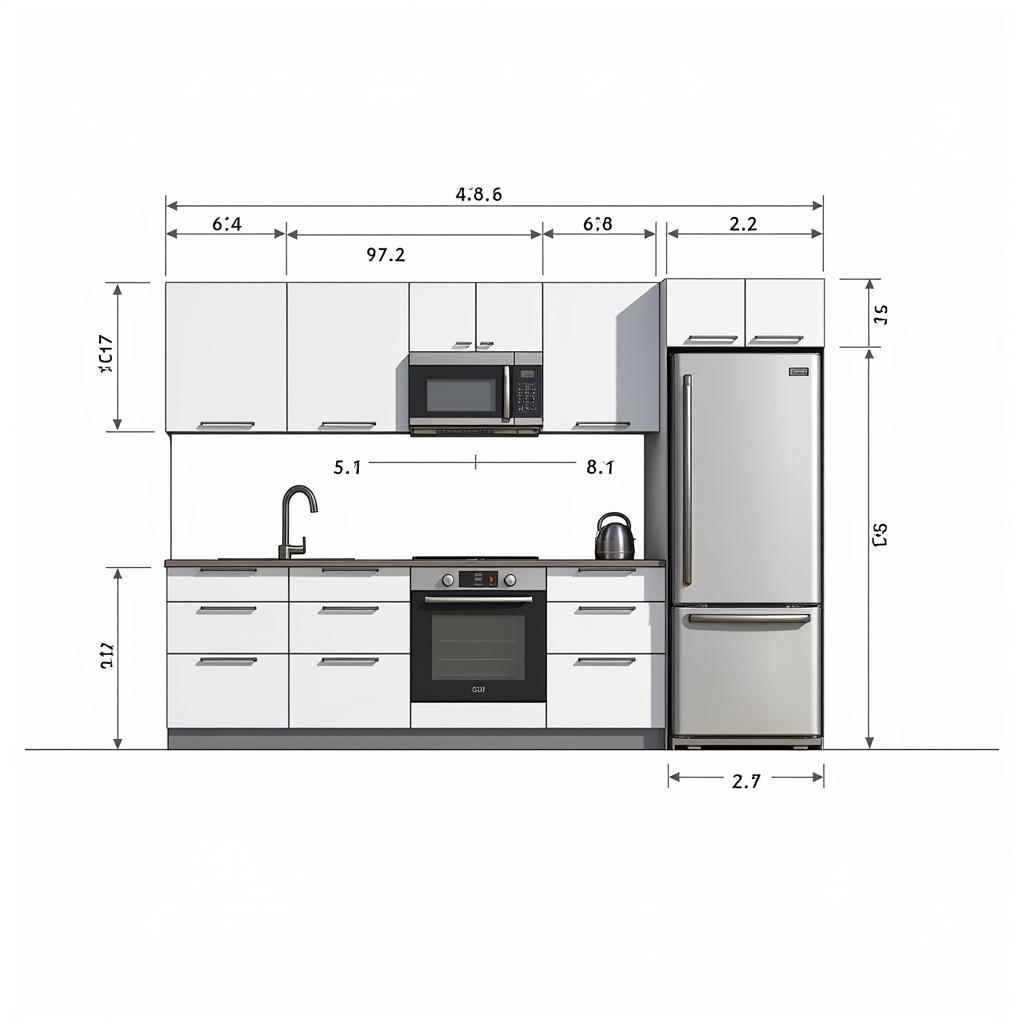 Bản vẽ 2D tủ bếp hiện đại