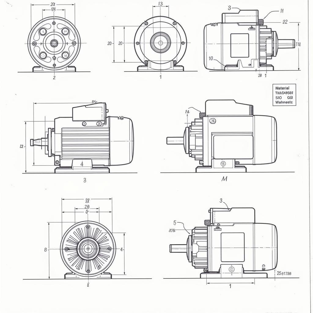 Bản vẽ Autocad động cơ điện