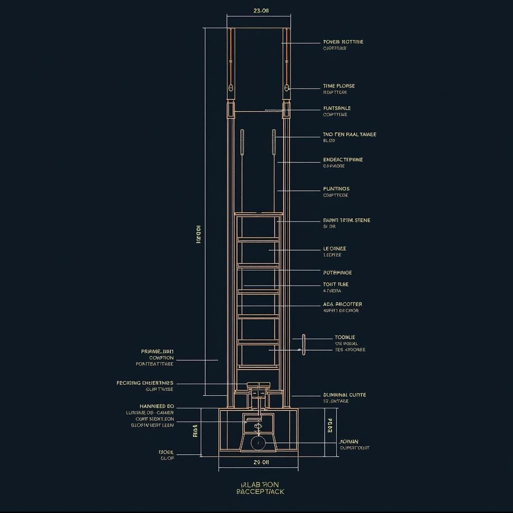 Bản vẽ AutoCAD thang bể bơi - Mặt cắt