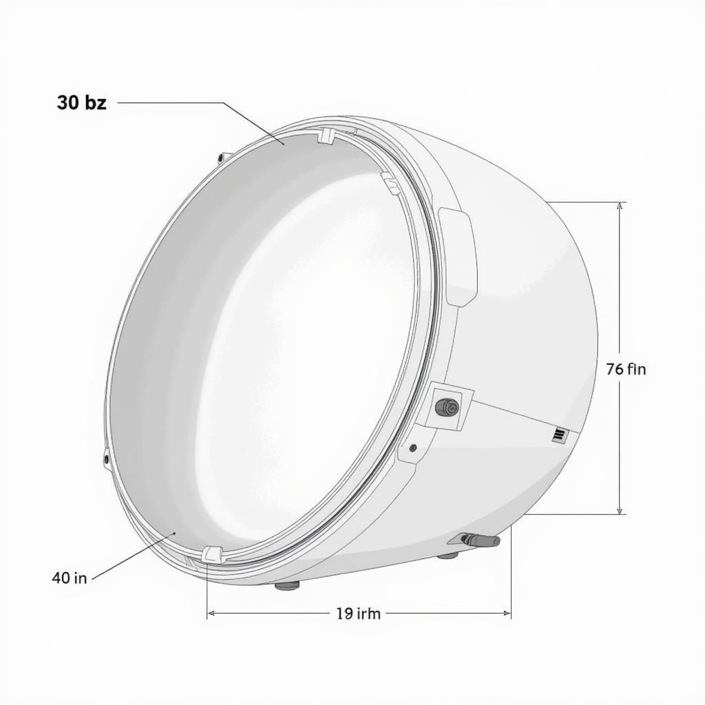 Bản vẽ CAD 2D đèn pha - Chóa đèn