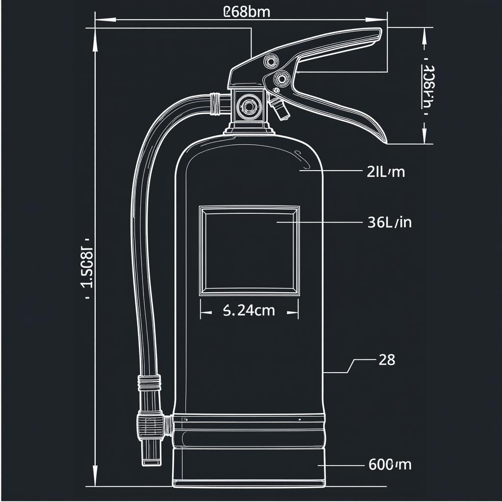 Phân tích bản vẽ CAD bình chữa cháy