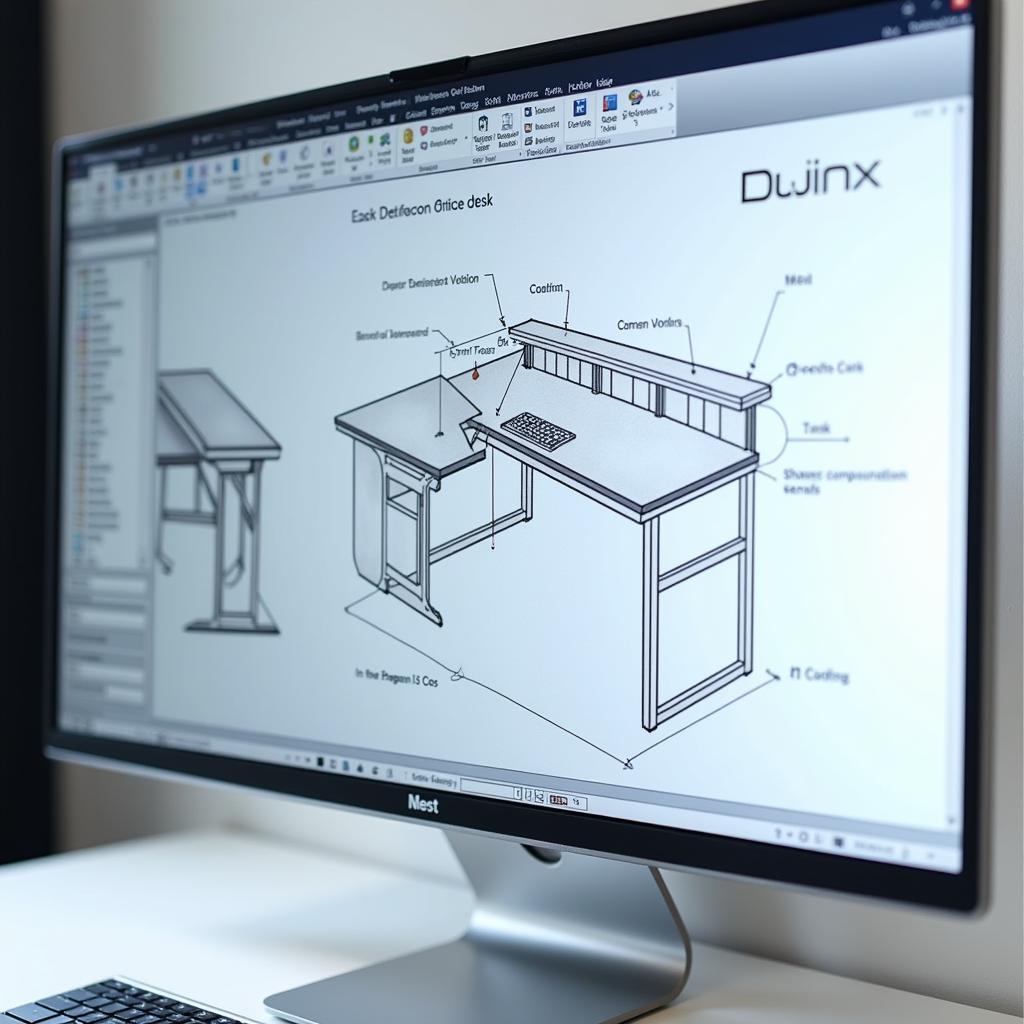 CAD Block Bàn Làm Việc