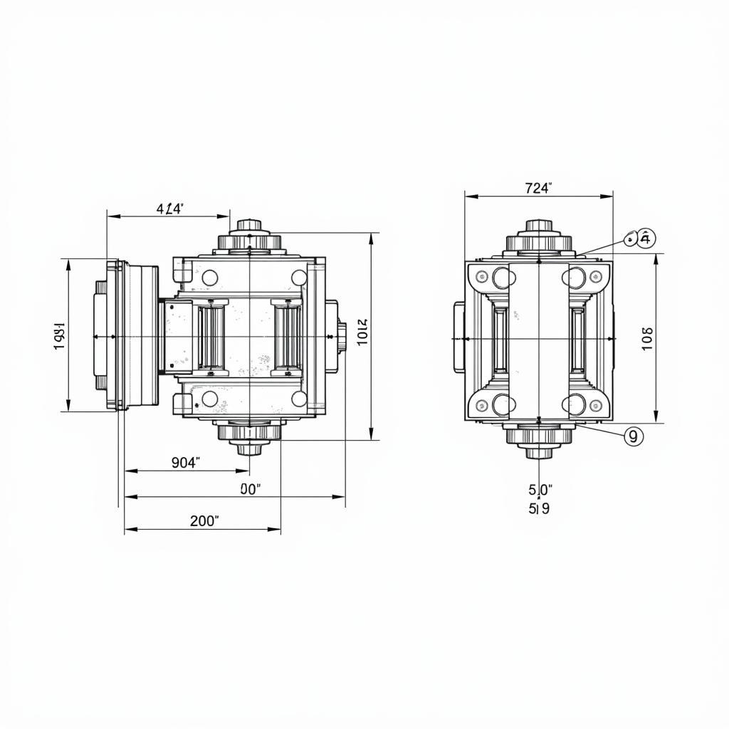 Bản vẽ CAD chi tiết hộp giảm tốc