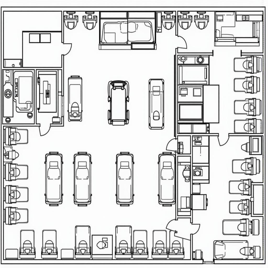 Bản vẽ CAD khoa cấp cứu bệnh viện