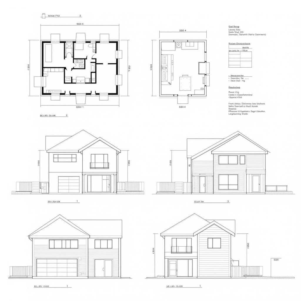 Bản vẽ CAD kiến trúc nhà phố hiện đại