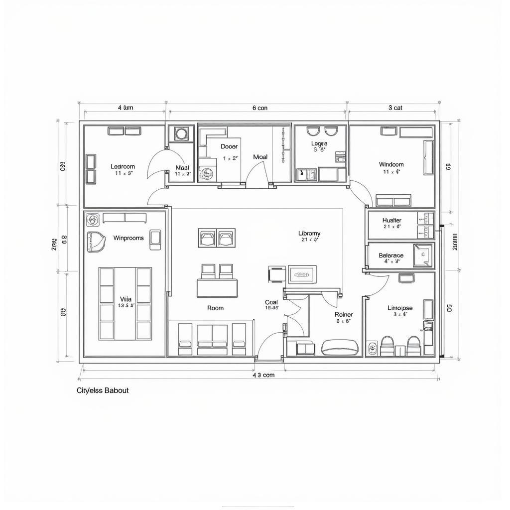 Bản vẽ CAD mặt bằng nhà biệt thự