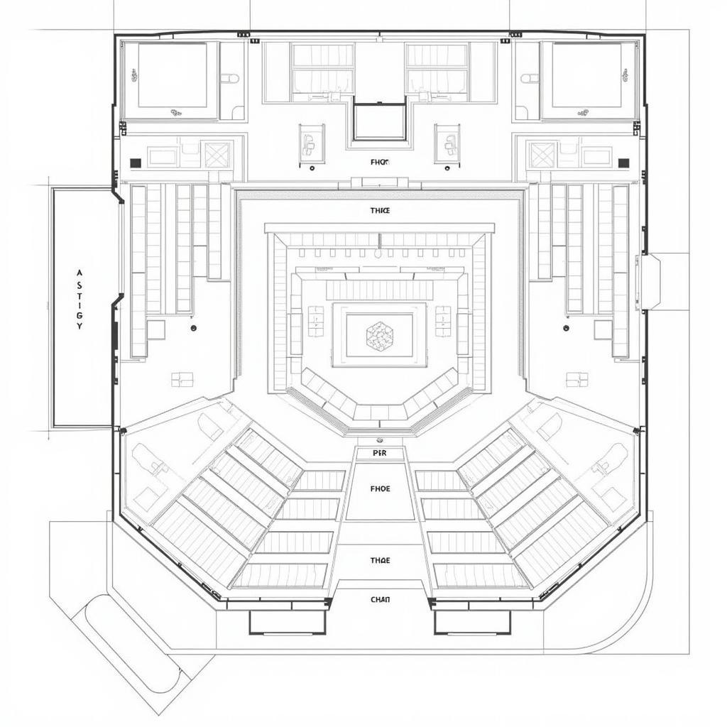 Mặt bằng nhà hát thiết kế trên CAD