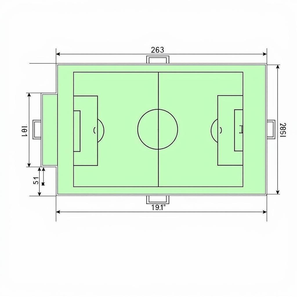 Bản vẽ CAD chi tiết sân bóng đá mini