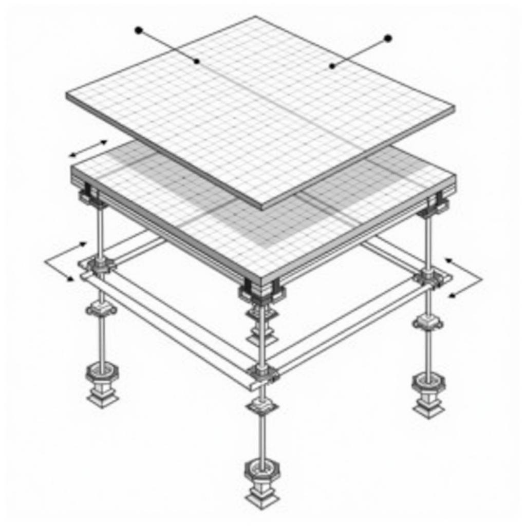 Bản vẽ CAD sàn nâng