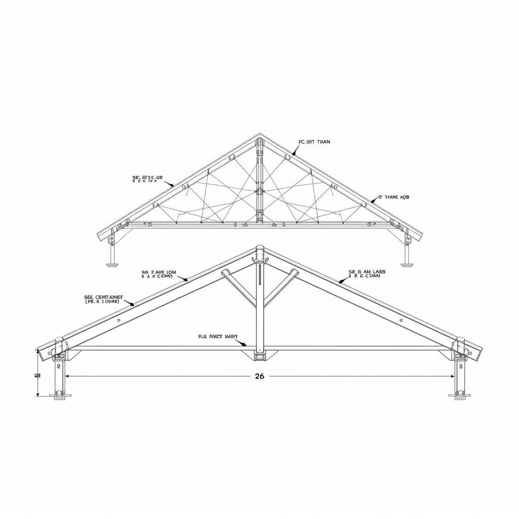 Bản vẽ CAD thép kèo lợp ngói