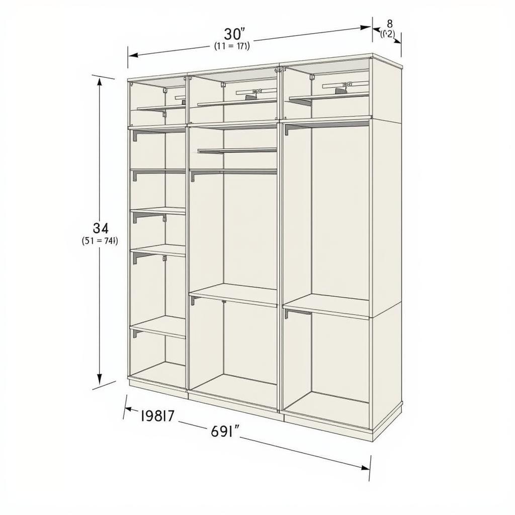 Bản vẽ CAD tủ giày hiện đại