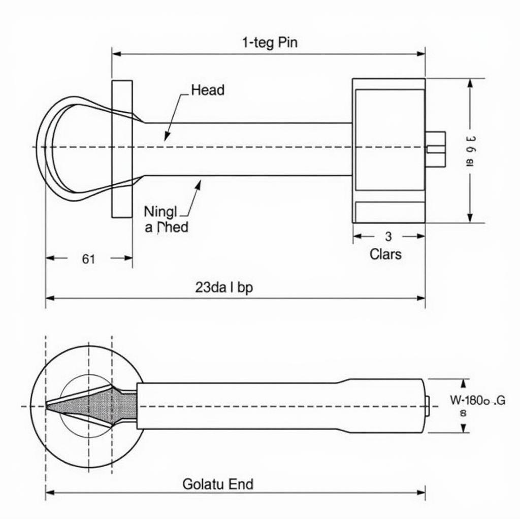 Bản vẽ chi tiết chốt con mẫu