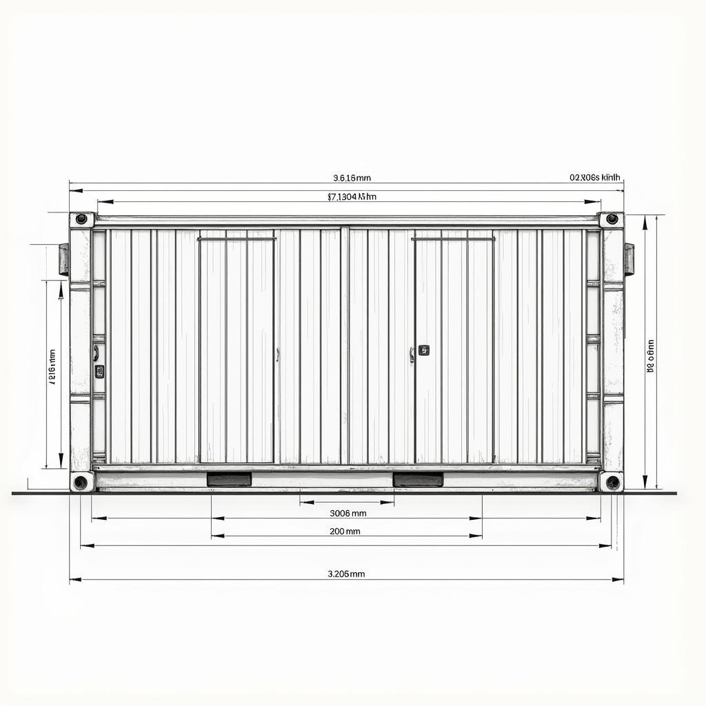 Bản vẽ container OT 20 chuẩn