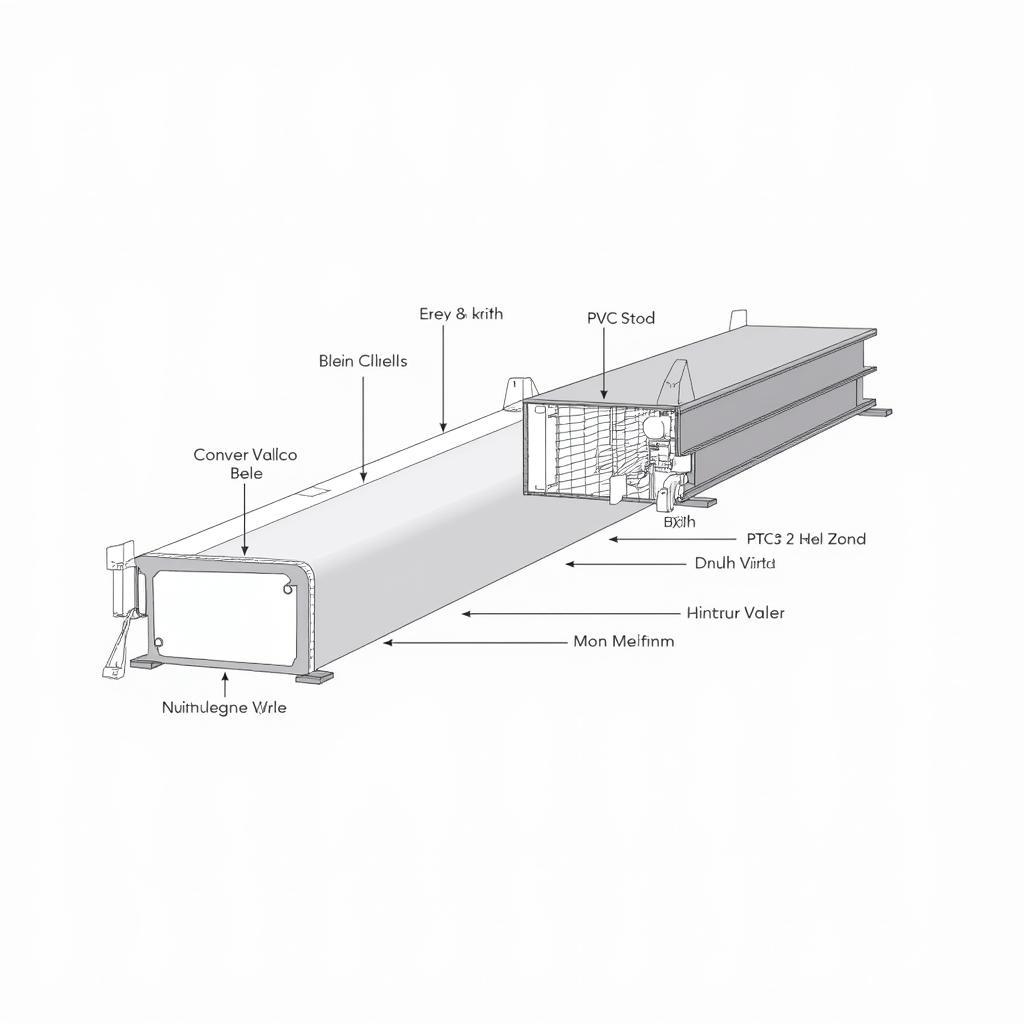 Bản vẽ kỹ thuật băng tải PVC