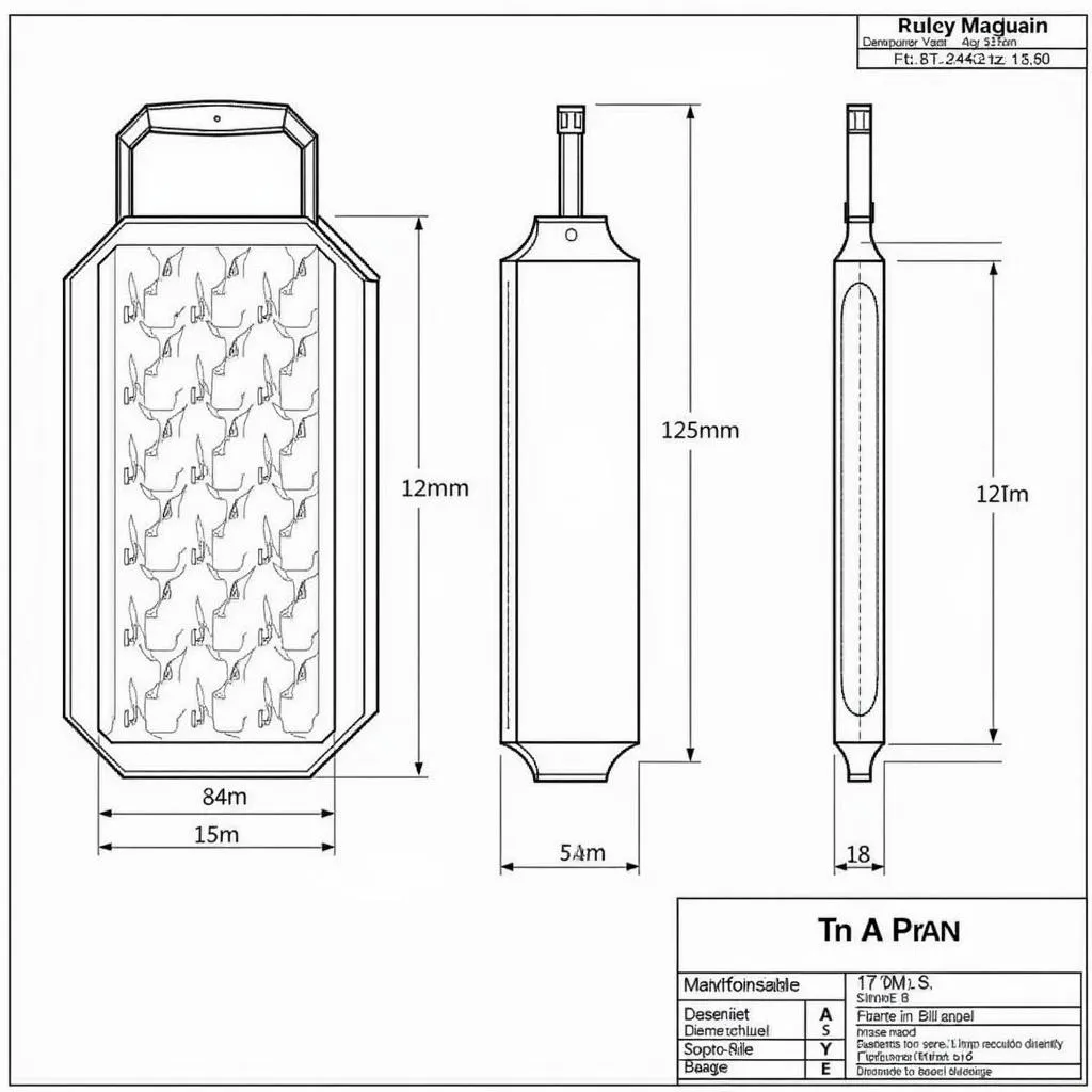 Bản vẽ kỹ thuật dao bào