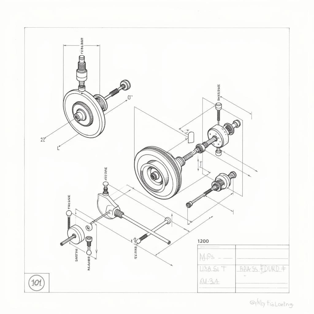 Ví dụ về bản vẽ lắp ráp cơ khí đơn giản