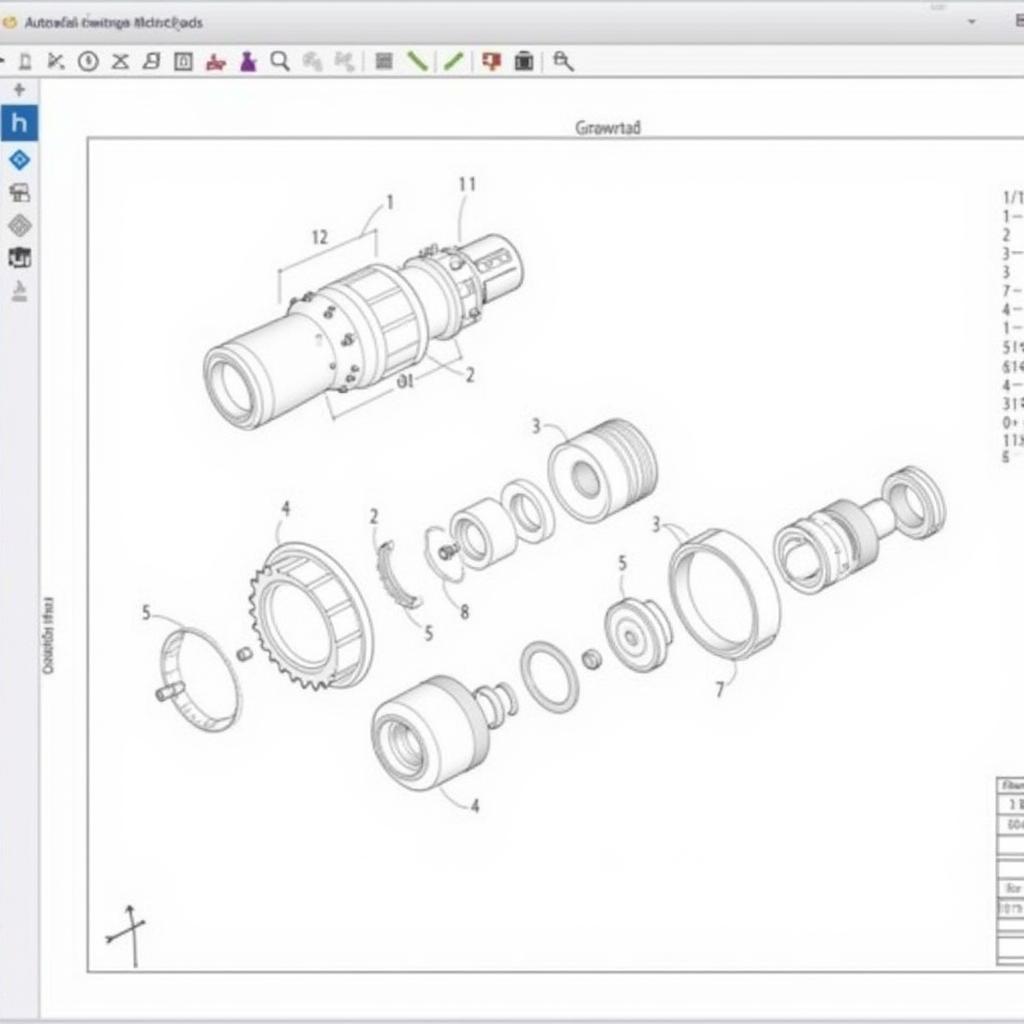 Bản vẽ lắp ráp trong Autocad