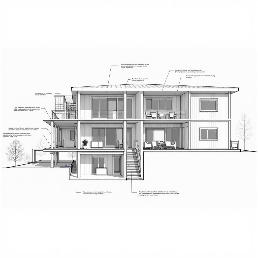 Bản vẽ chi tiết nhà lắp ghép 2 tầng