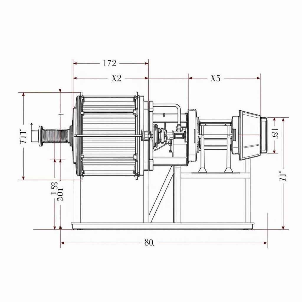 Bản vẽ tổng thể thiết bị sấy thùng quay