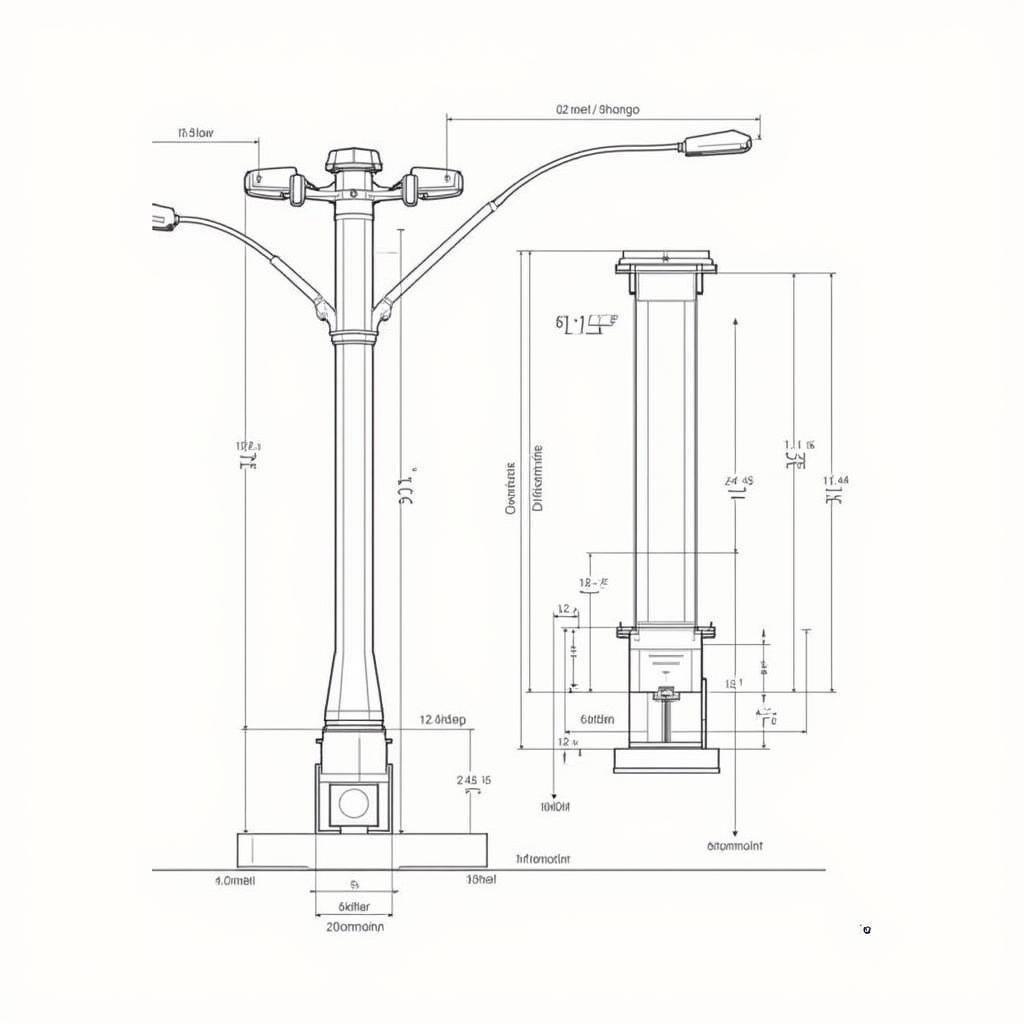 Complete 5m Lighting Pole Drawing