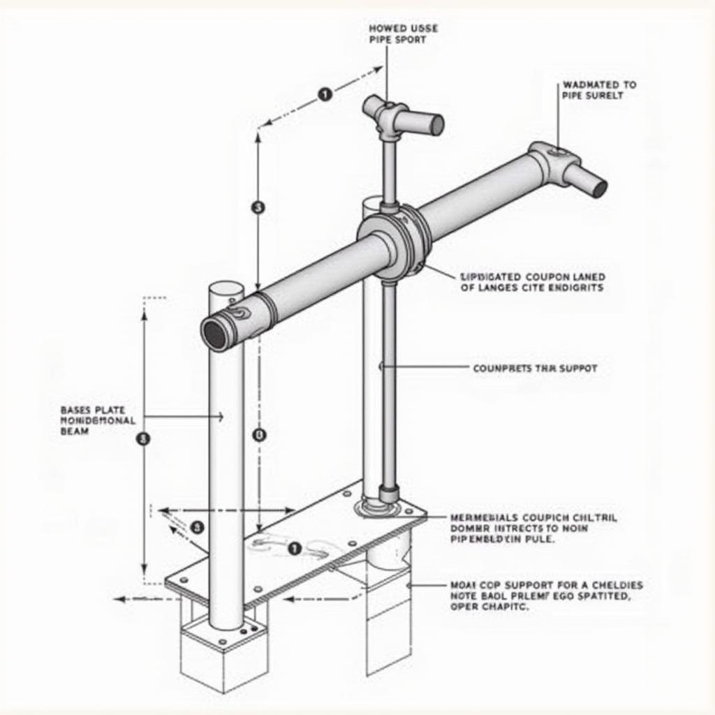 Bản vẽ trụ đỡ đường ống