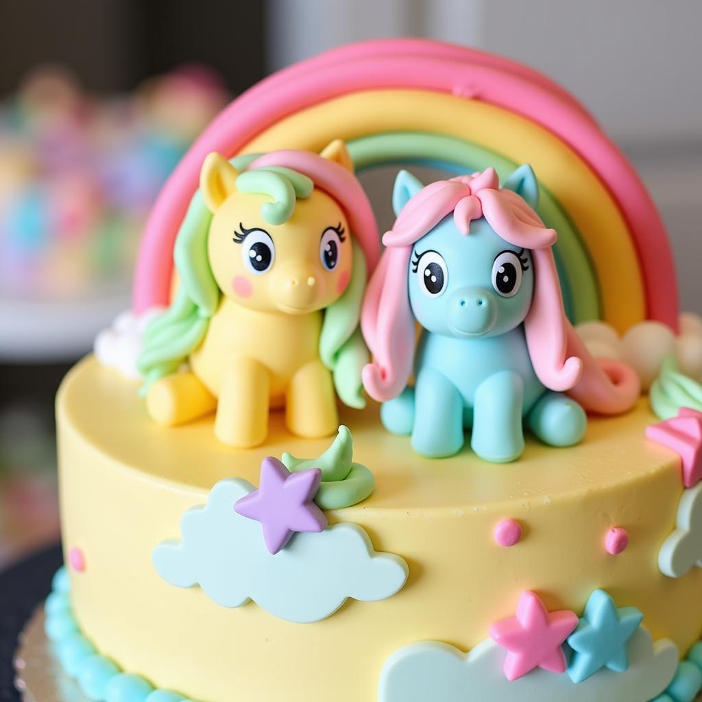 Bánh vẽ ngựa Pony cho bé