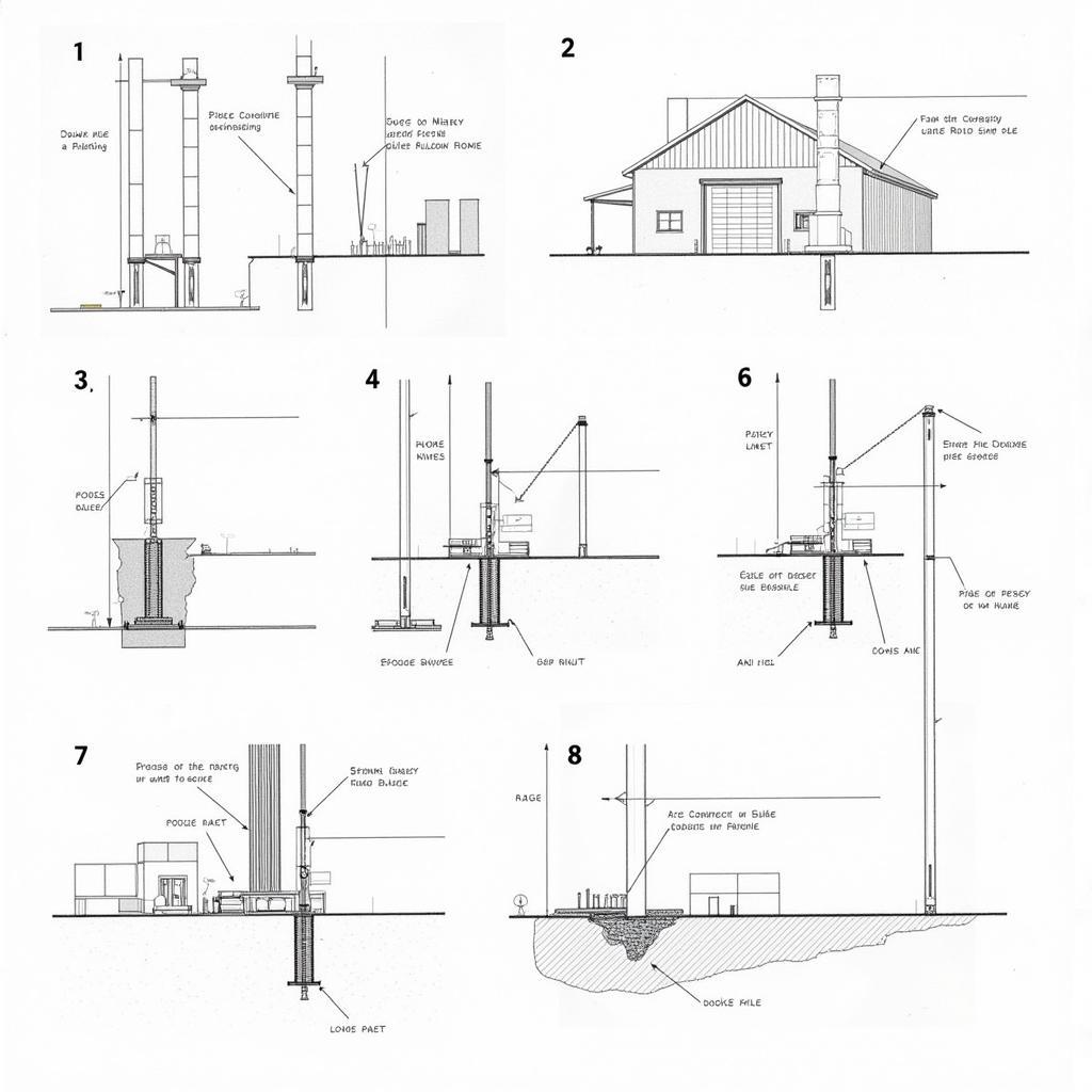 Bản vẽ biện pháp thi công móng cọc nhà xưởng