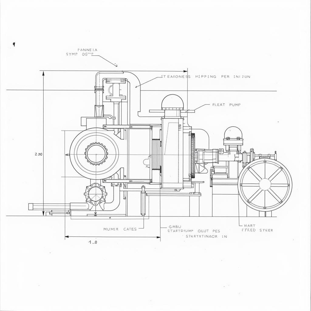 Bố Cục Bản Vẽ Bơm Hút Bùn