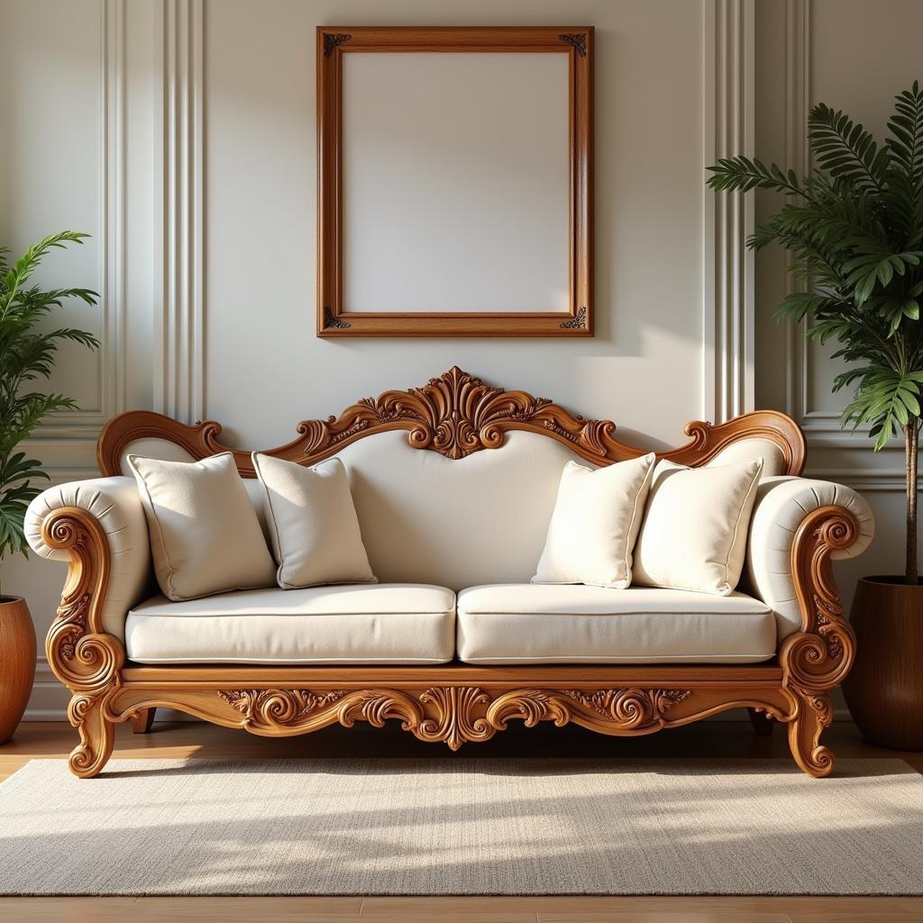 Bộ sofa gỗ tự nhiên