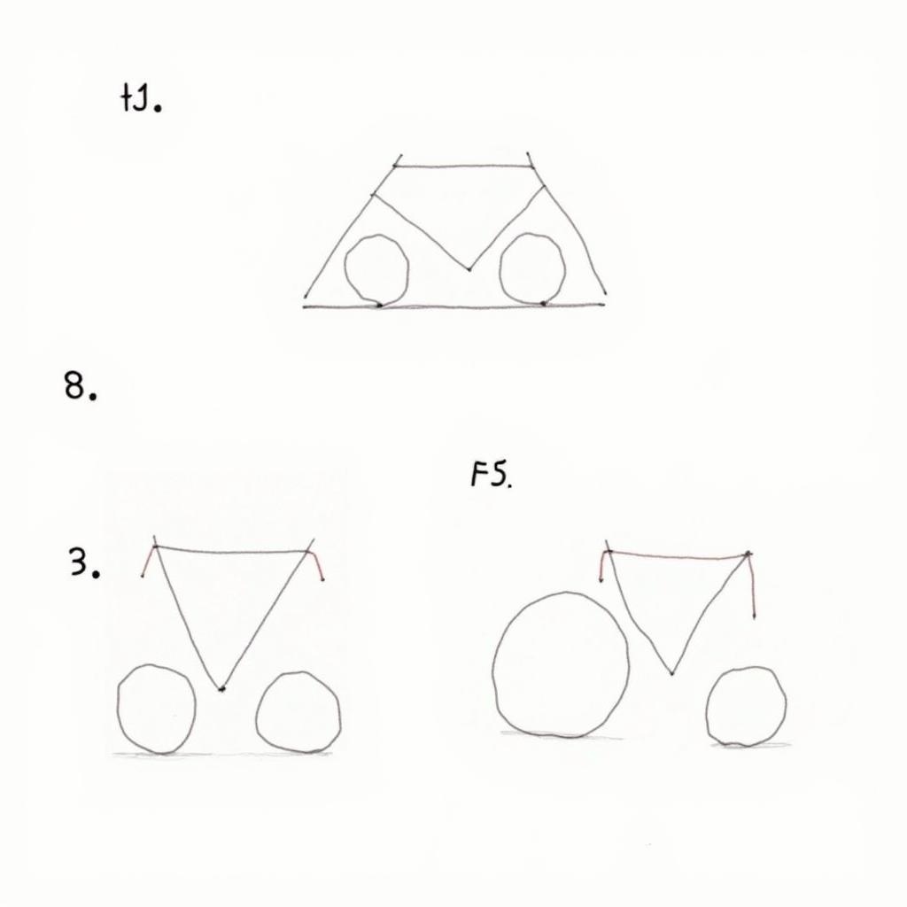 Các bước vẽ khung xe đạp