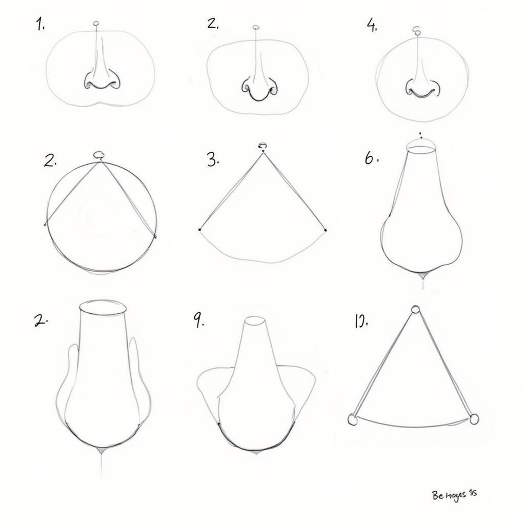 Các bước vẽ mũi đơn giản
