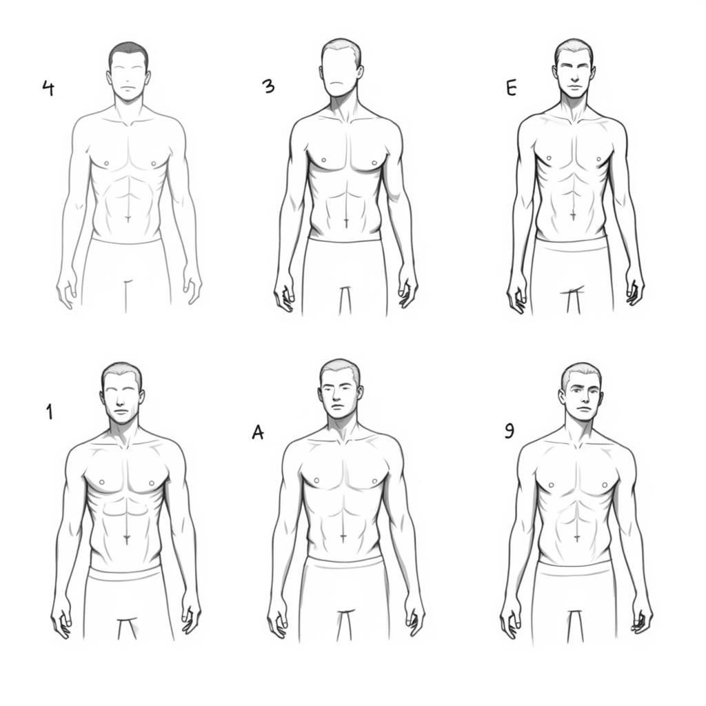 Các bước vẽ trai cơ bản