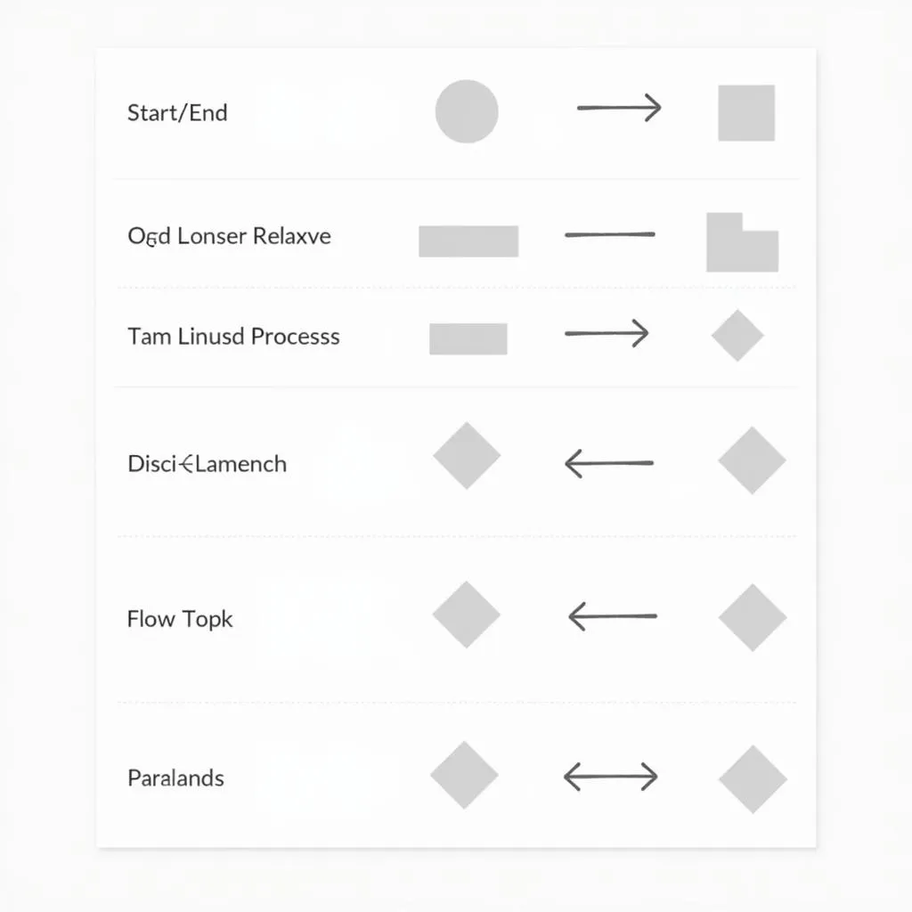 Các hình khối cơ bản trong flowchart