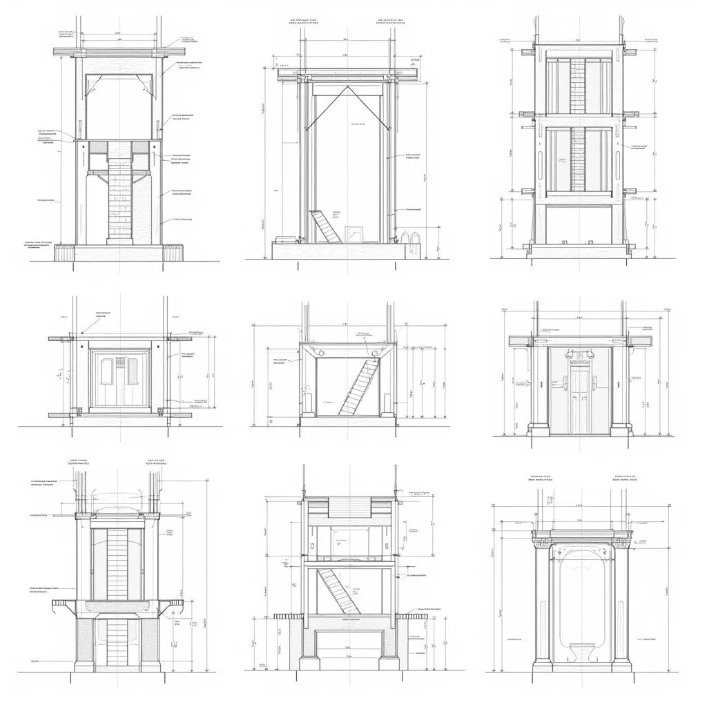 Các loại bản vẽ biện pháp thi công cốp pha nhà cao tầng