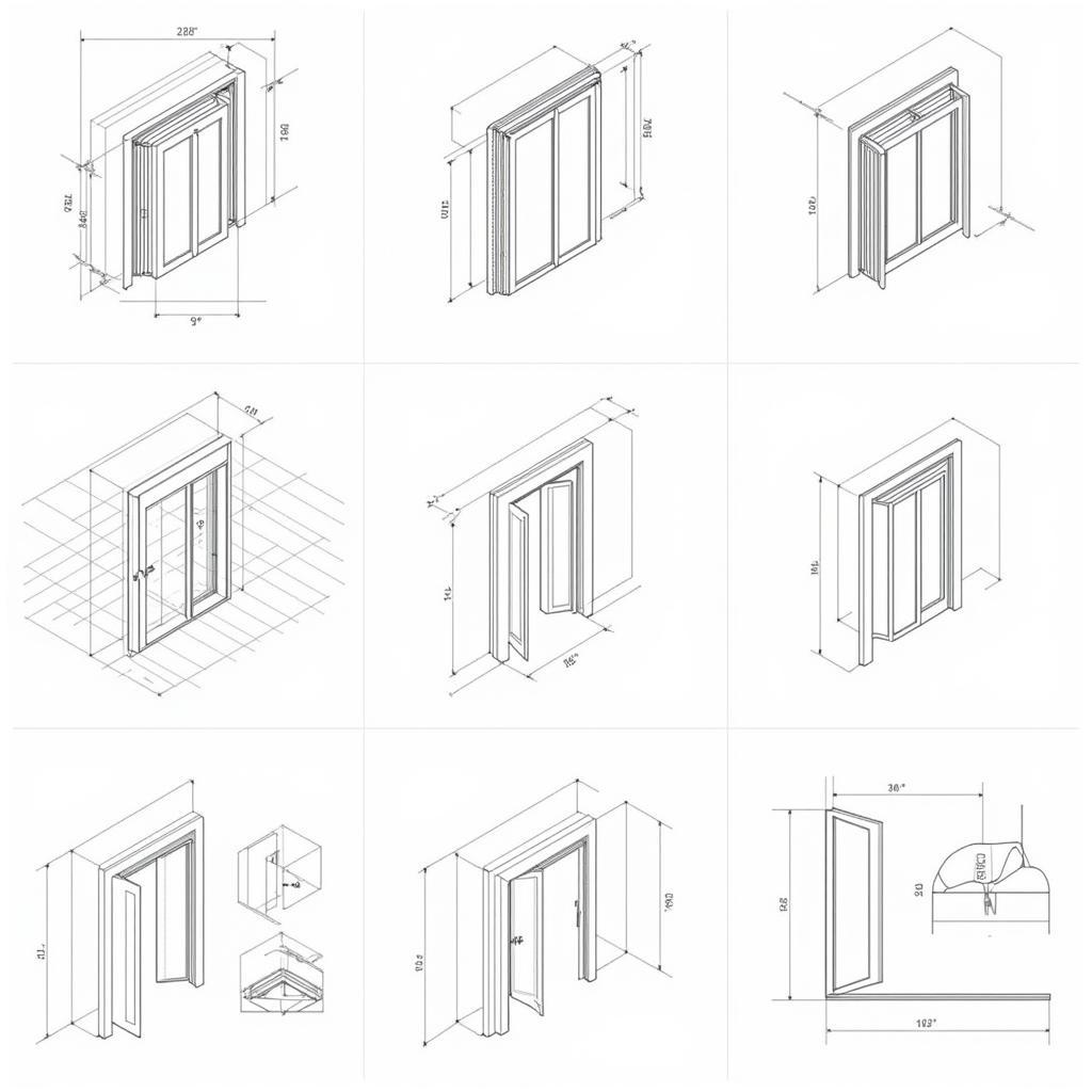 Các loại bản vẽ chi tiết cửa nhôm