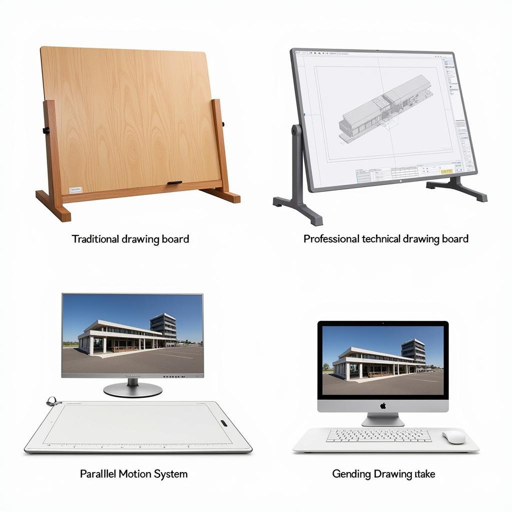 Different types of drawing boards for architects