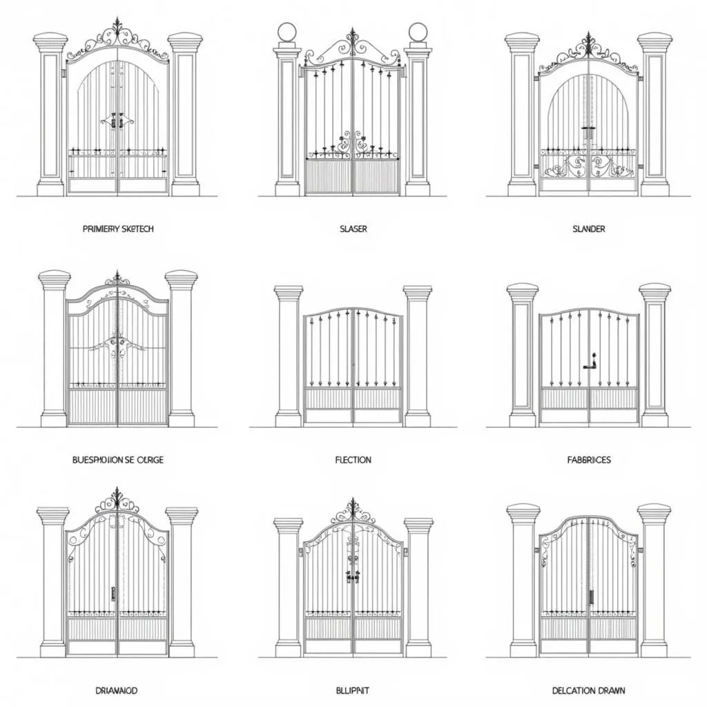 Các loại bản vẽ cửa sắt CAD