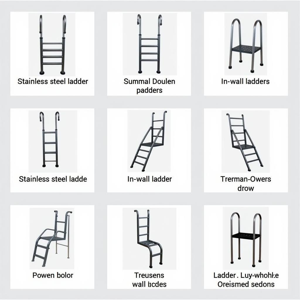 Các loại thang bể bơi phổ biến