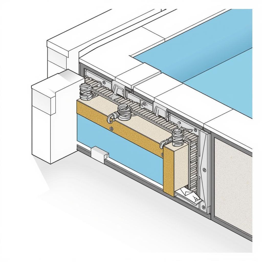 Chi tiết kết cấu bể bơi Bastaf trong bản vẽ CAD