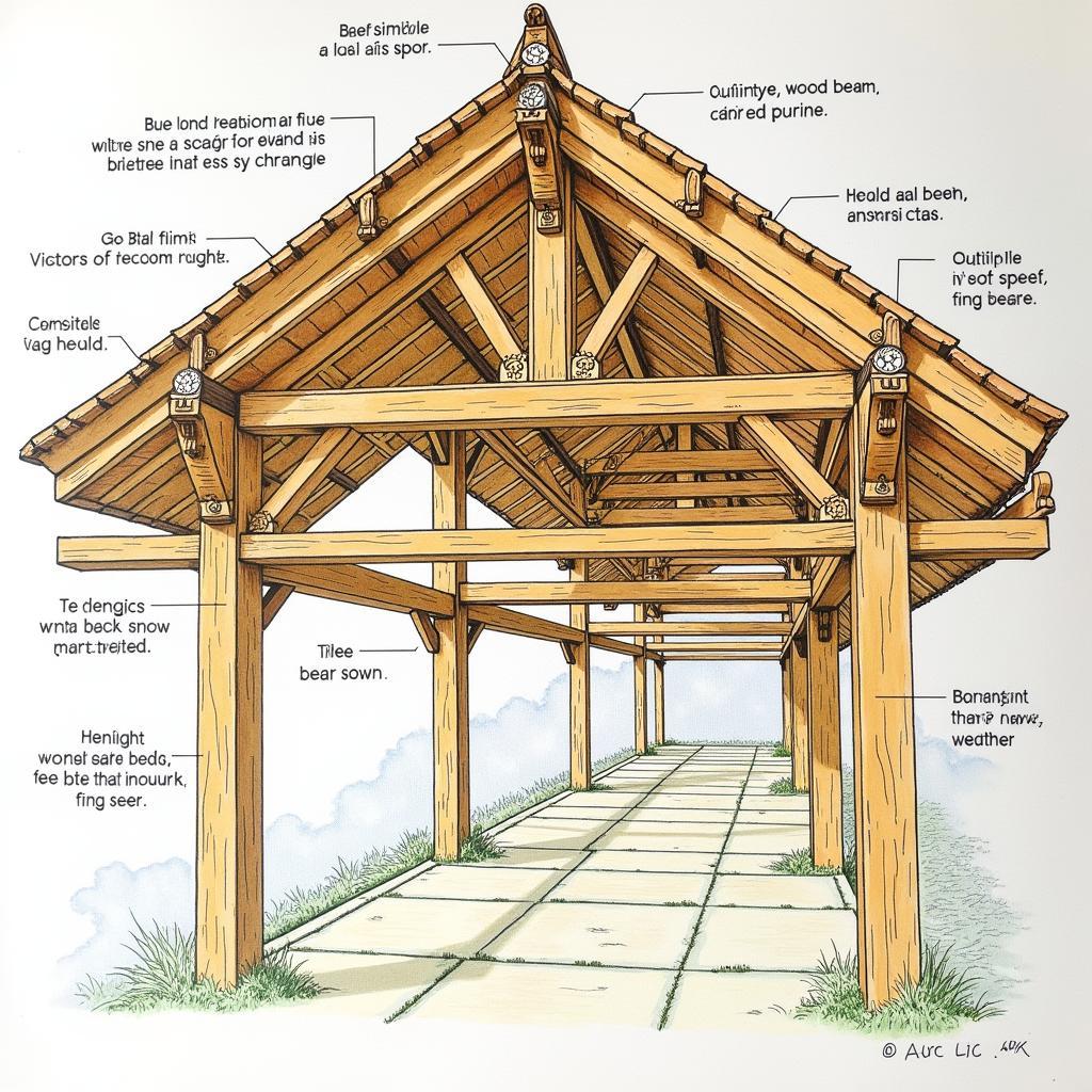 Chi tiết kết cấu mái gỗ truyền thống