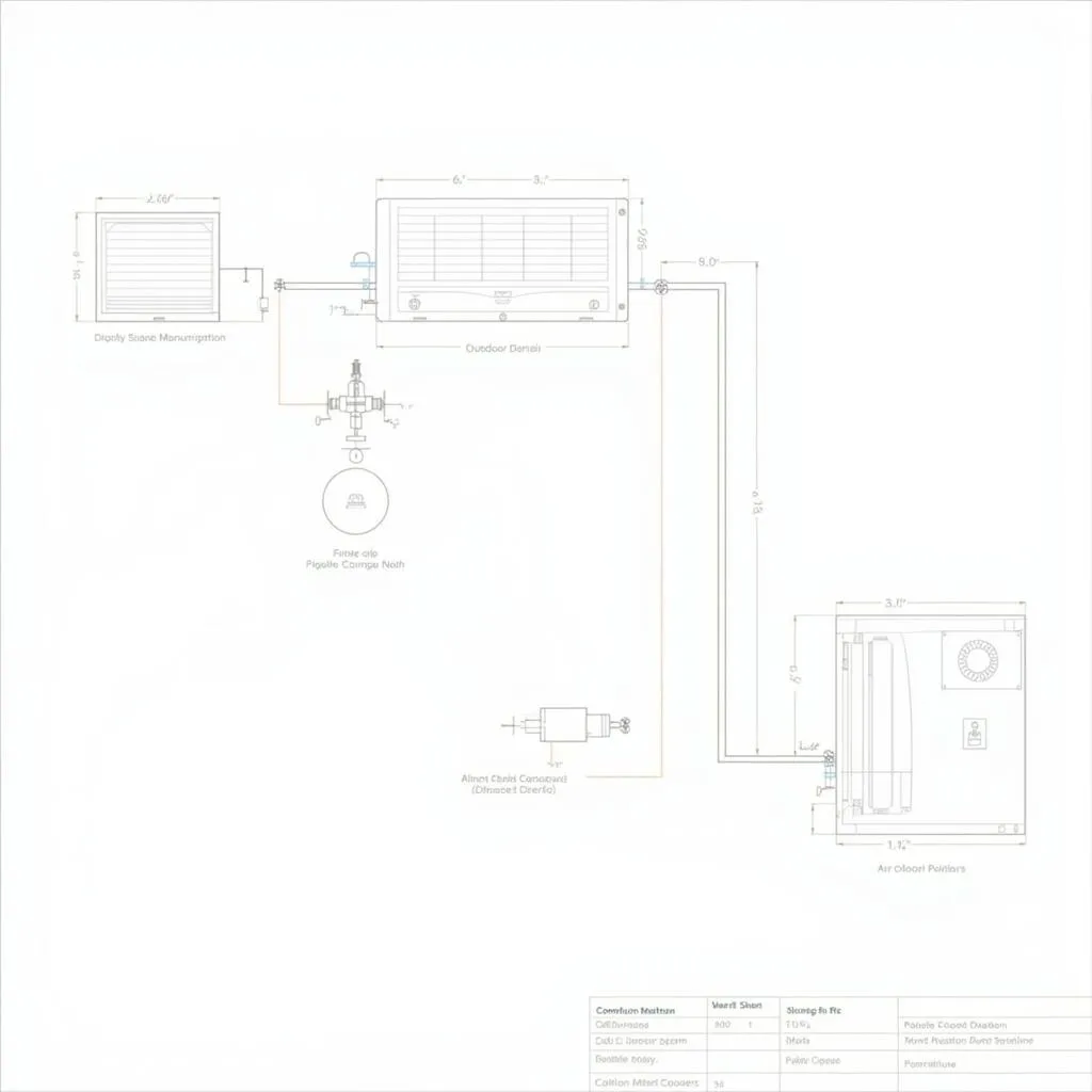 Bản vẽ CAD hệ thống điều hòa minh họa