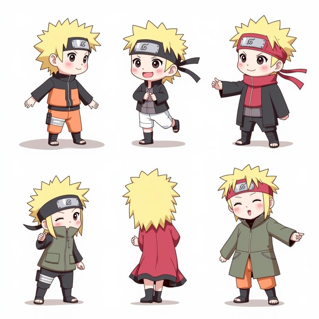 Hình vẽ Naruto chibi với nhiều phong cách độc đáo