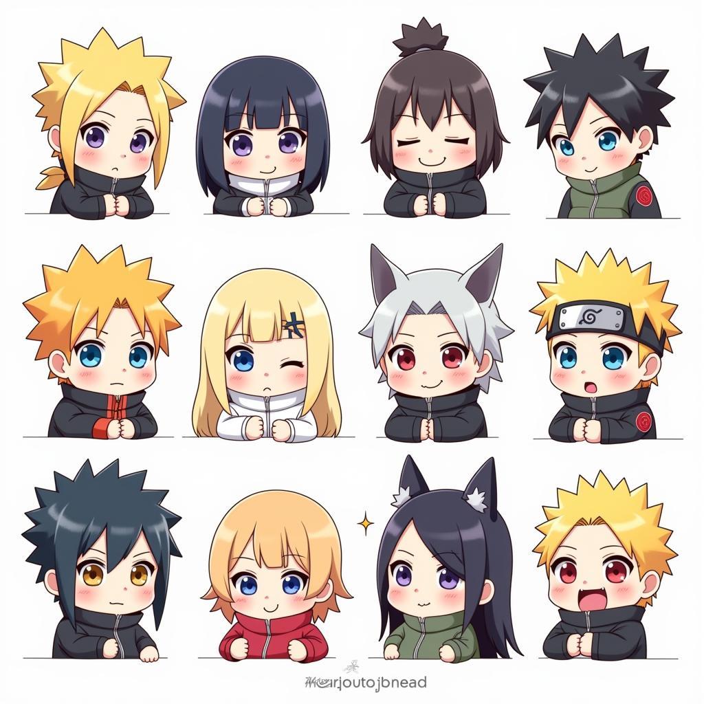 Hình vẽ Naruto phong cách Chibi