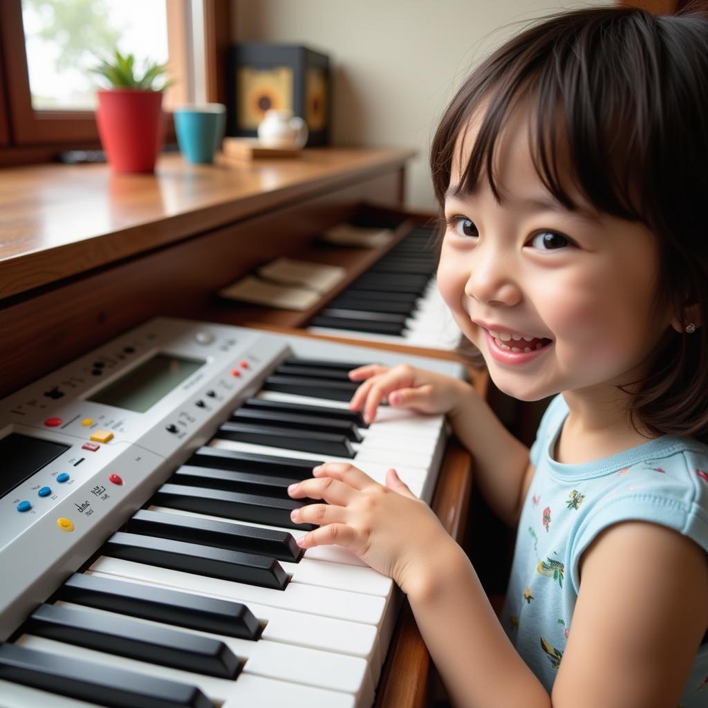 Học đàn piano với bàn phím tiếng Việt