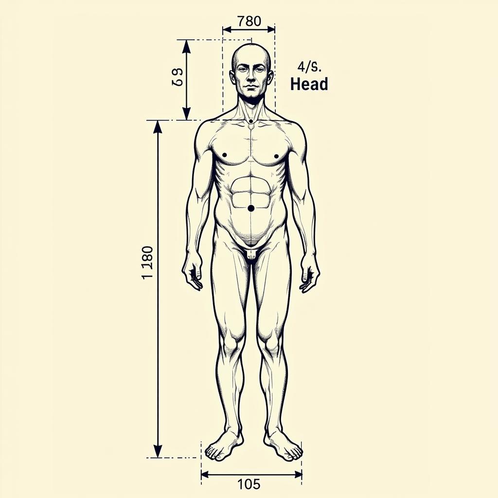 Học vẽ cơ thể người: Tỷ lệ cơ bản