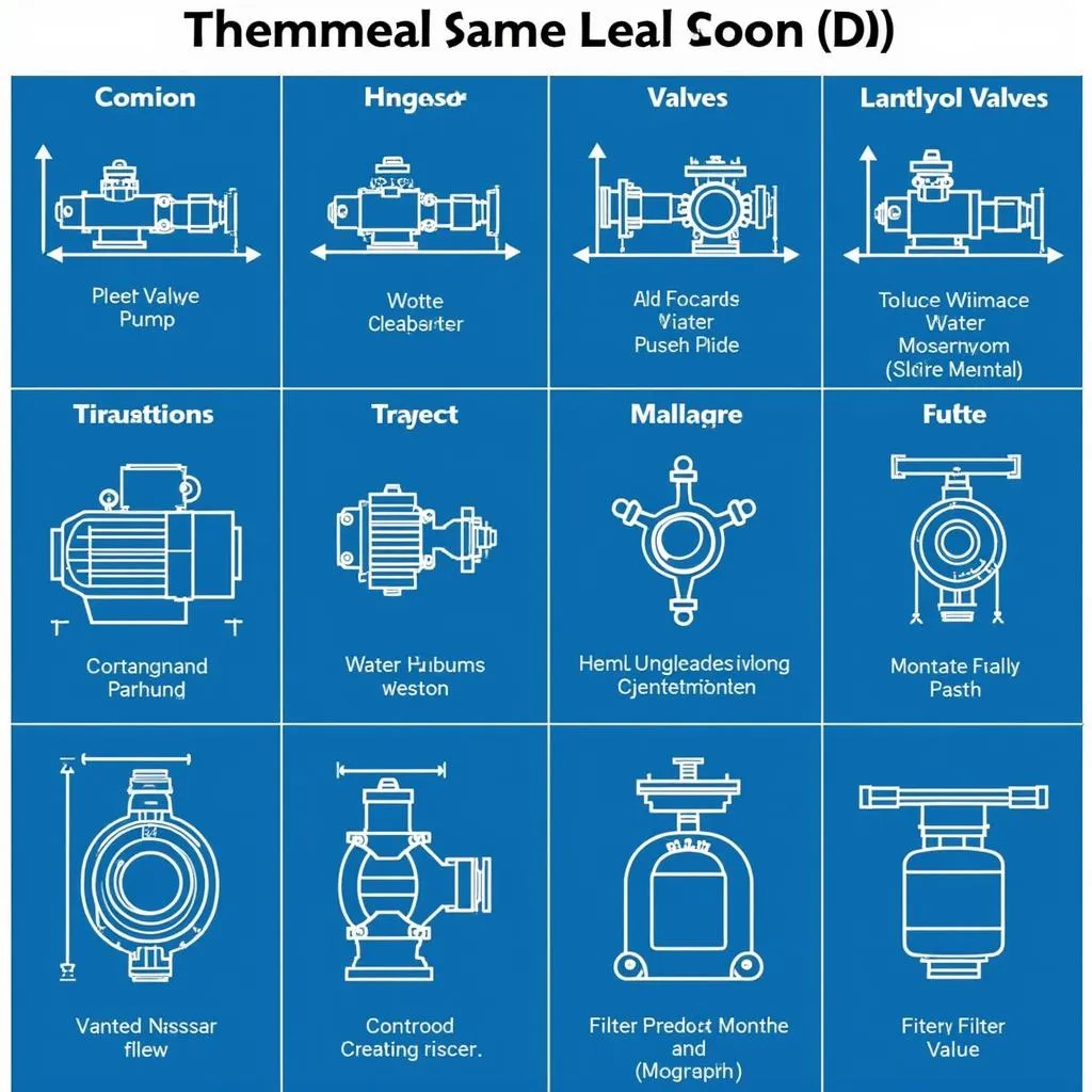 Các ký hiệu thường gặp trong bản vẽ CAD hệ thống xử lý nước cấp