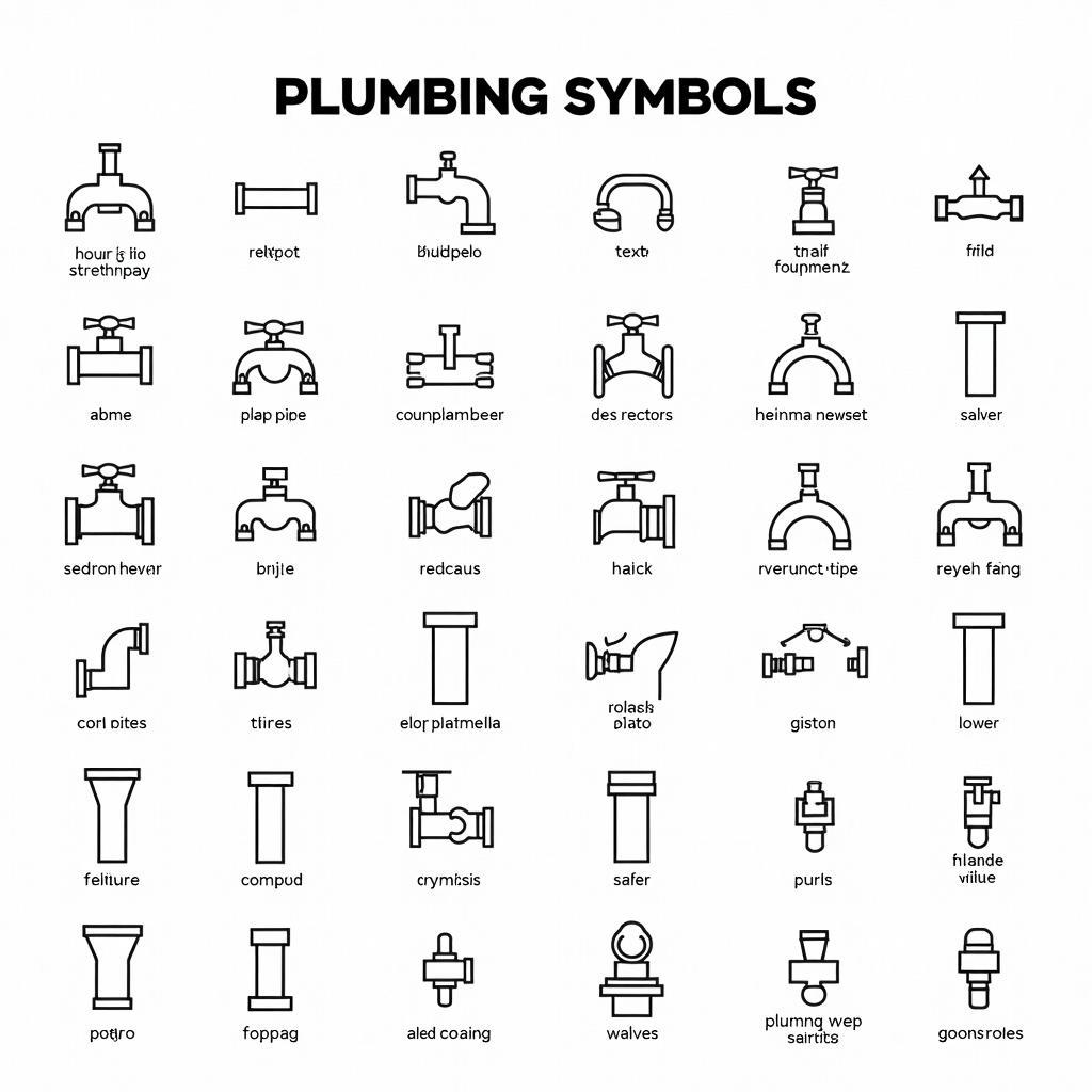 Bảng ký hiệu bản vẽ cấp thoát nước